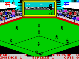 World Series Baseball screenshot 3 for ZX Spectrum
